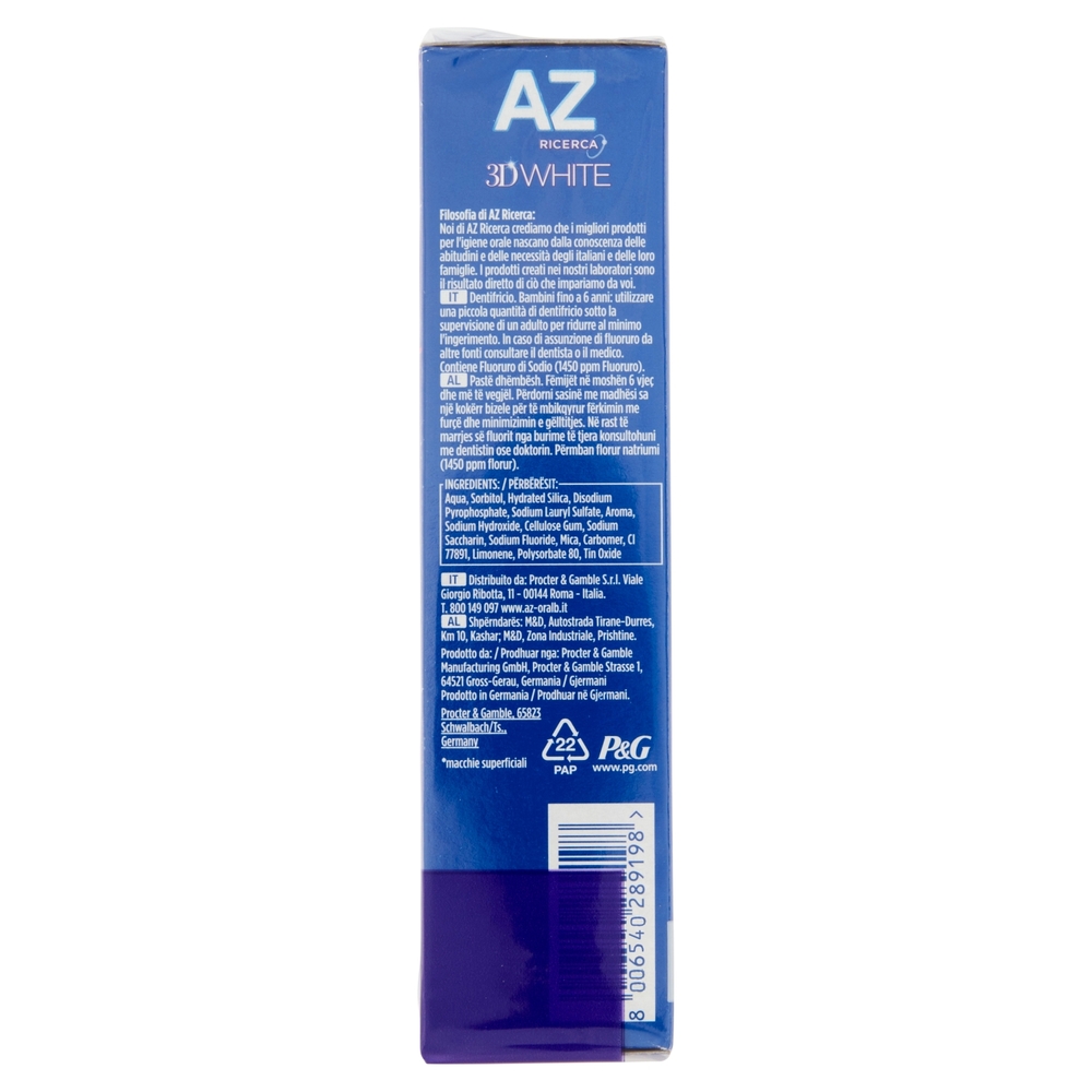 AZ Dentifricio 3D White Ultra White 4x65 ml